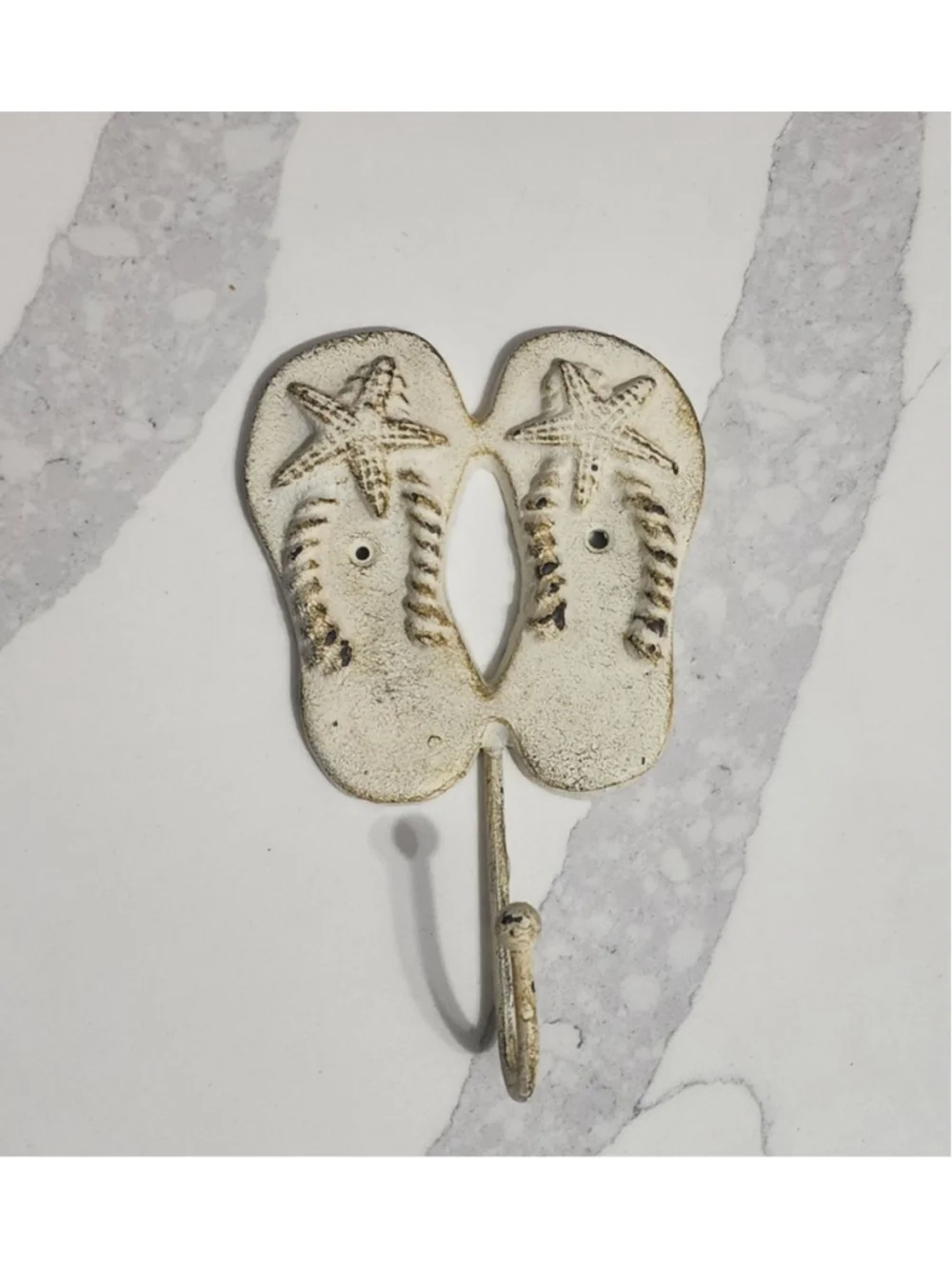 Cast Iron Flip Flop Starfish Wall Hook
